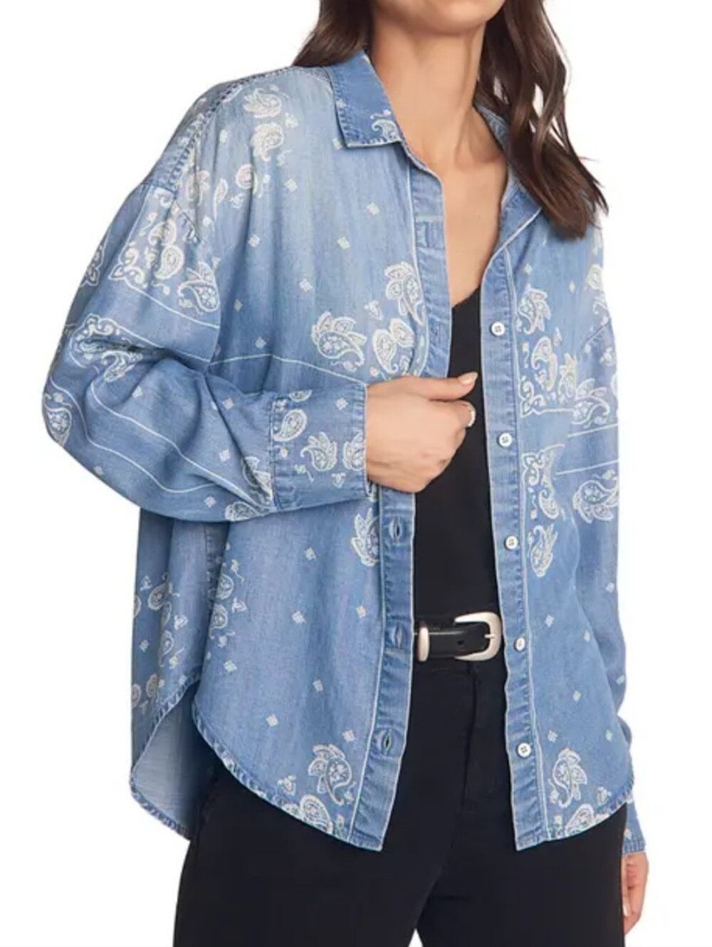 Anthropologie Cloth & Stone Bandana Print Button Down